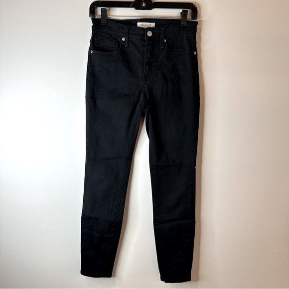 Madewell Denim - Madewell Black 9” High Rise Skinny Jeans Size 26 Black